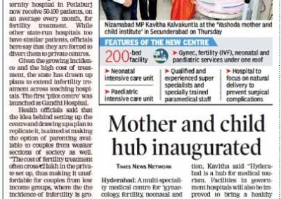 Times group-Inaugurated Mother & Child Institute
